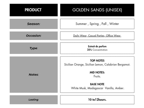 GOLDEN SANDS (UNISEX)